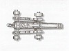 Cannone decorato con affusto - Misura 40 (Conf. da 5 pezzi)